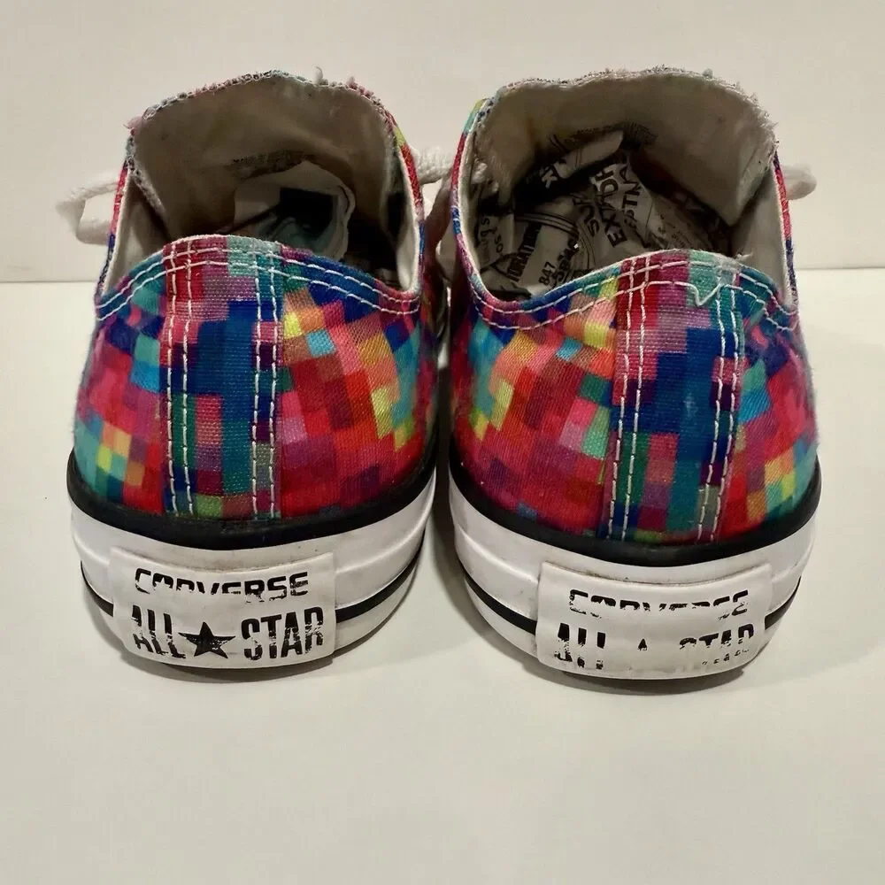 Converse Chuck Taylor Pixel Shoes W6/M4 Pink Blue White Canvas Lace Up Sneakers - Picture 8 of 11
